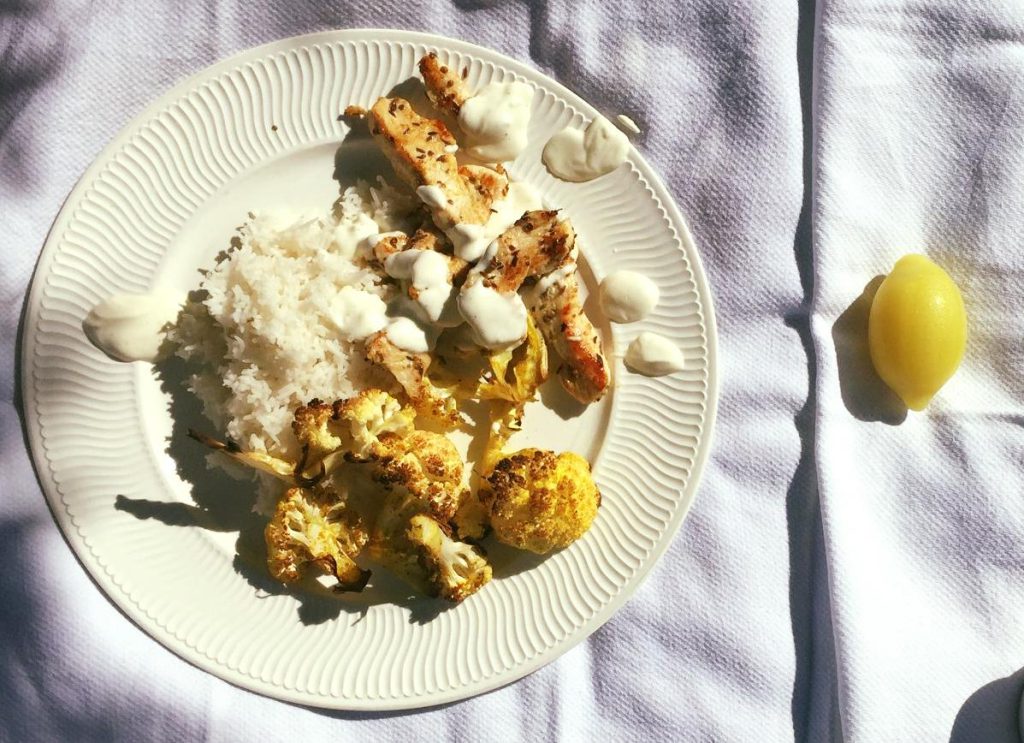 Geroosterde bloemkool met gemarineerde kip en rijst! | FOOD&YOU